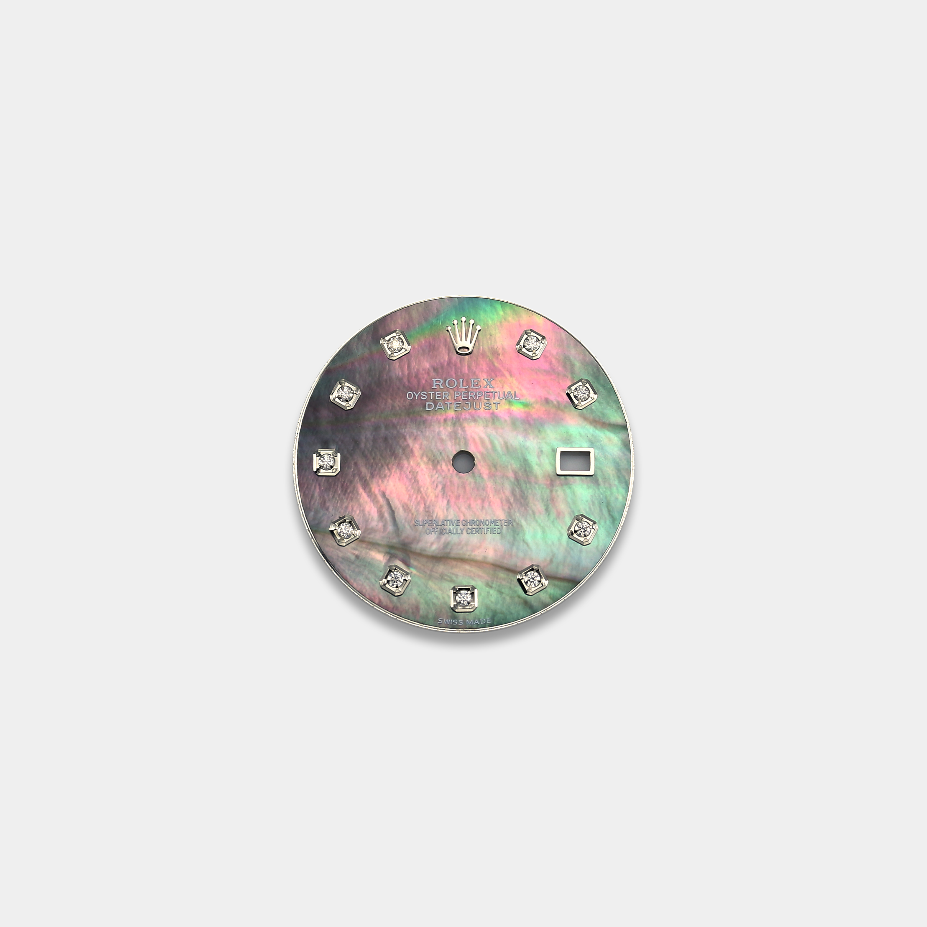 롤렉스 데이트저스트 36mm 커스텀다이얼 흑자개(Tihitian MOP) 8p 다이아 인덱스(3135)