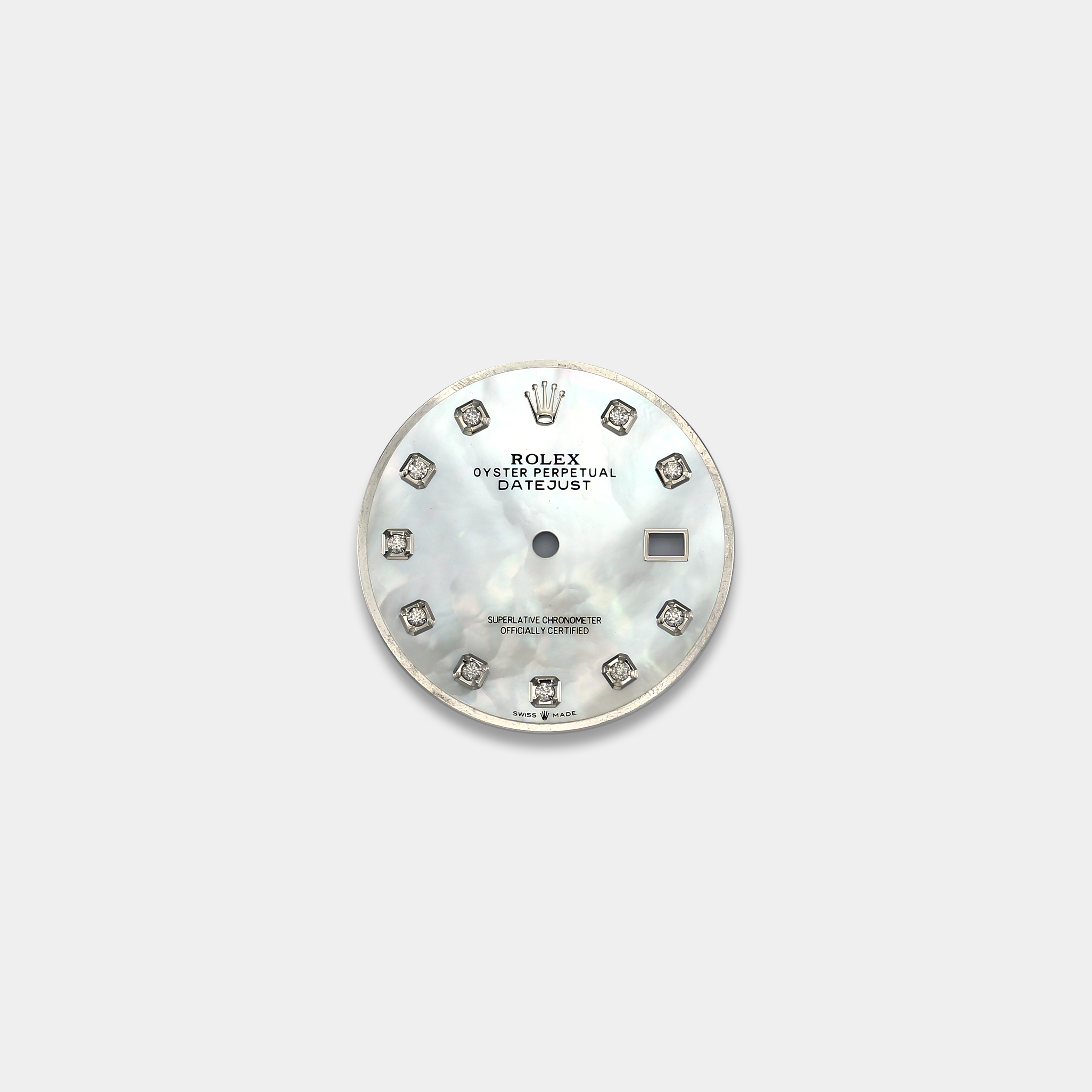 롤렉스 데이트저스트 36mm 커스텀다이얼 백자개(MOP) 8p 다이아 인덱스