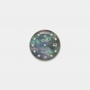 롤렉스 데이데이트 36mm 커스텀다이얼 흑자개(Tihitian MOP) 다이얼 화이트골드용 다이아 인덱스