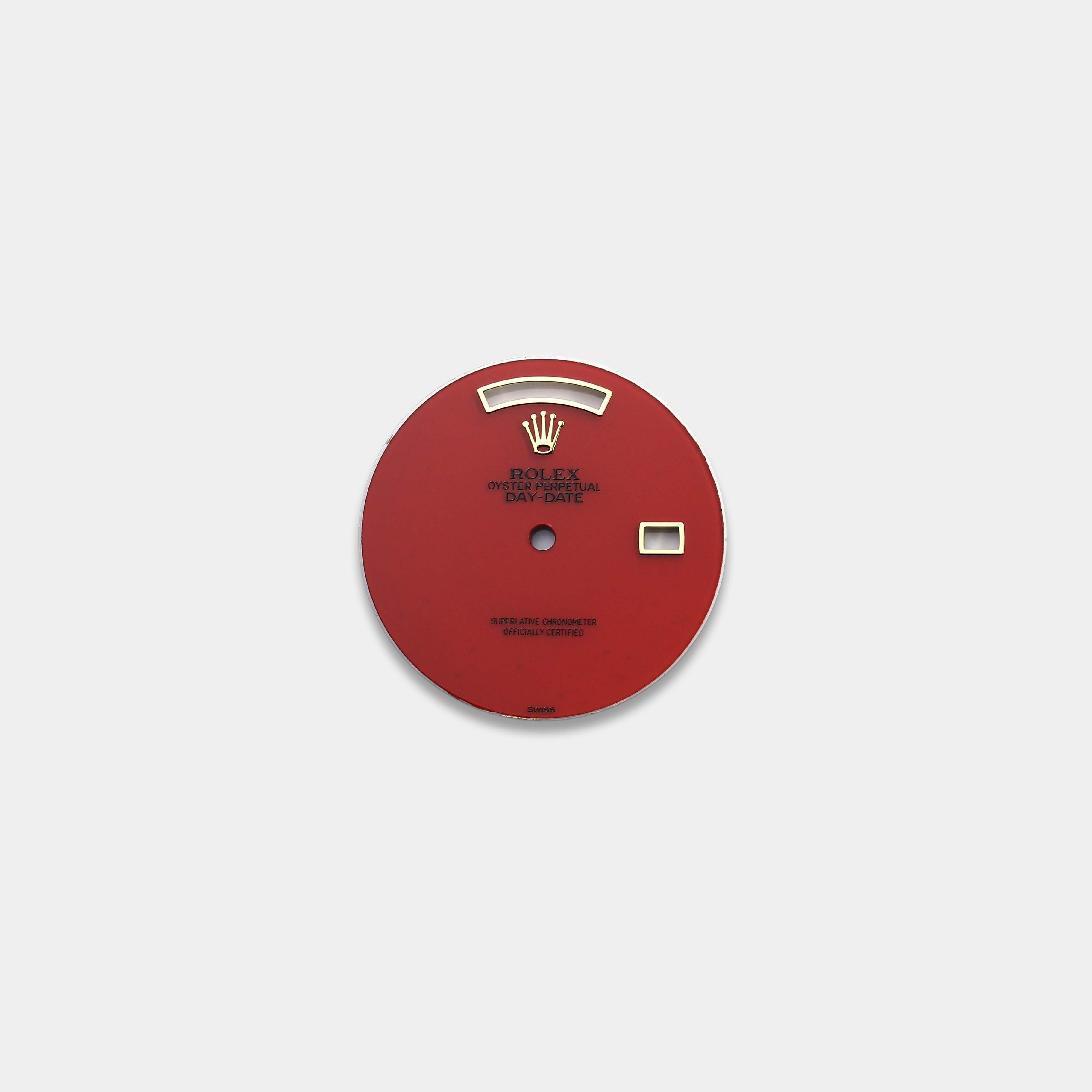 롤렉스 데이데이트 36mm 커스텀다이얼 산호(Red Coral) 다이얼 옐로골드용 민짜