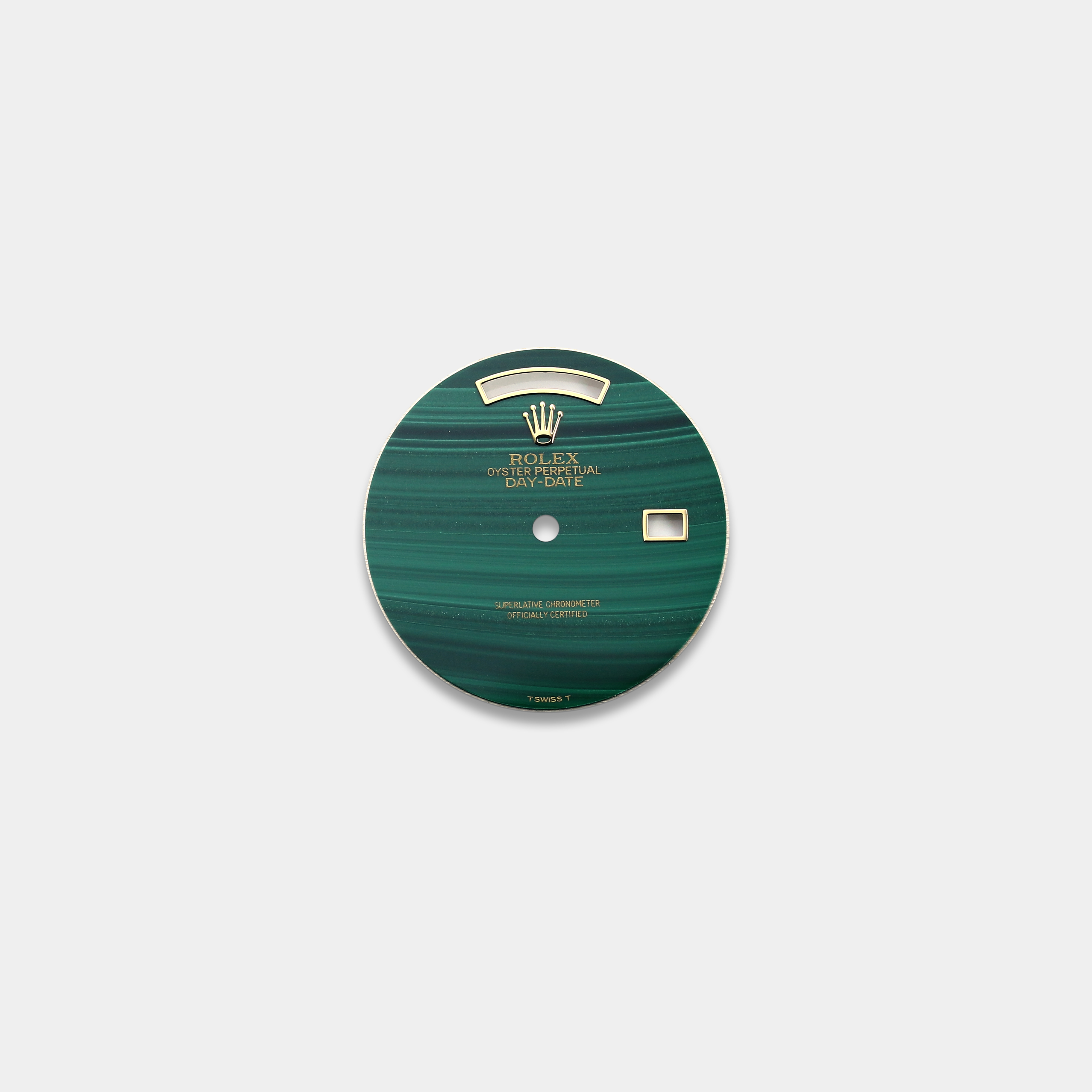 롤렉스 데이데이트 36mm 커스텀다이얼 공작석 (malachite) 옐로골드용 민짜