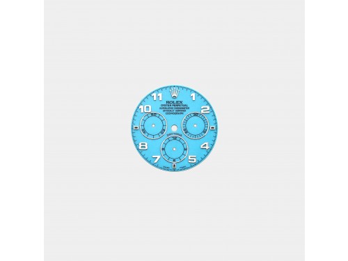 롤렉스 데이토나 커스텀다이얼 터키석(Turquoise) 다이얼 화이트골드용 아라빅 인덱스