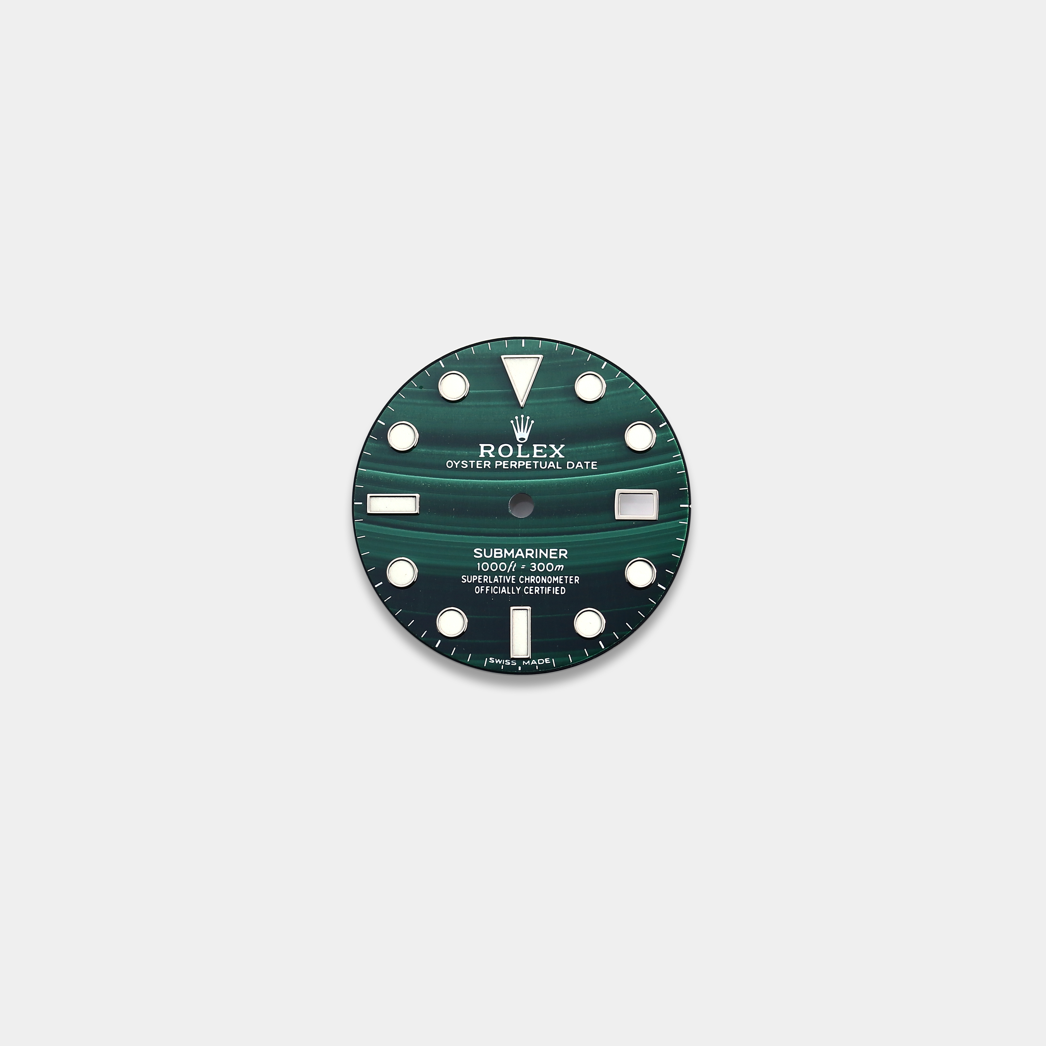 롤렉스 서브마리너 40mm 커스텀다이얼 공작석 (Malachite) 스틸/화이트골드용