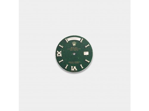 롤렉스 데이데이트 36mm 커스텀다이얼 녹색 어벤추린(Green Aventurine) 다이얼 옐로골드용 로만 다이아 인덱스