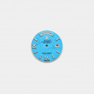 롤렉스 데이데이트 36mm 커스텀다이얼 청색 옥(Blue jadeite) 다이얼 화이트골드용 로만 다이아 인덱스