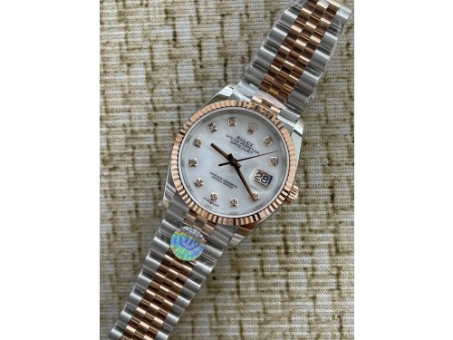 QP공장 롤렉스 데이저스트 36미리 최신형 로즈골드 콤비 자개 텐포인트