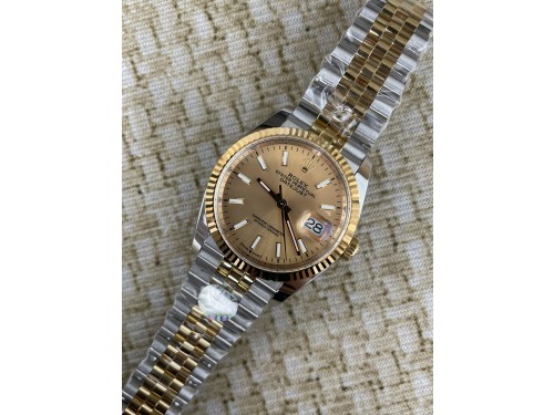 QP공장 롤렉스 데이저스트 36미리 최신형 옐로우 골드 콤비 샴페인 골드 바인덱스