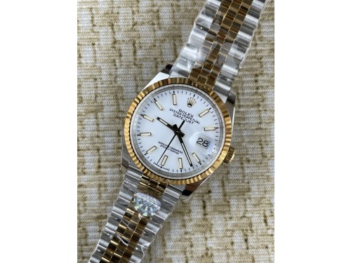 QP공장 롤렉스 데이저스트 36미리 최신형 옐로우 골드 콤비 화이트 바인덱스