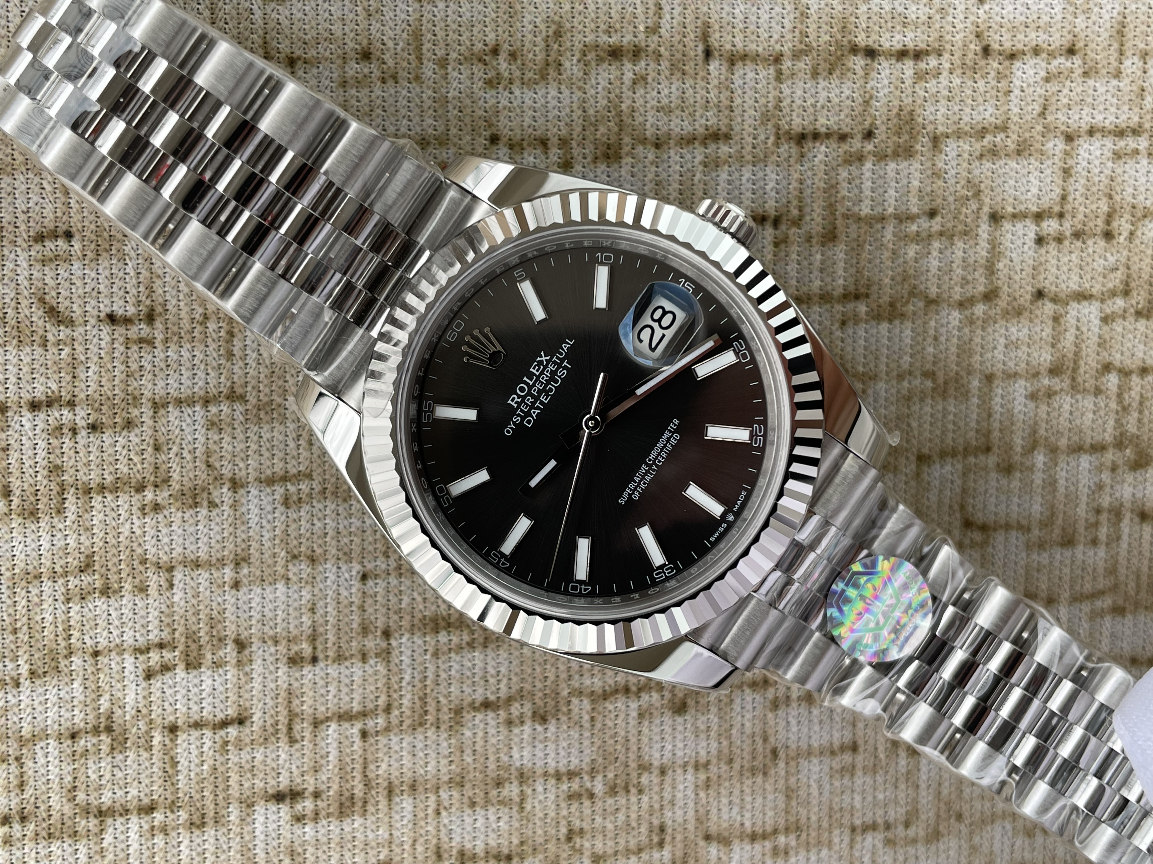 QP공장 롤렉스 데이저스트 41 그레이 바 인덱스 126334