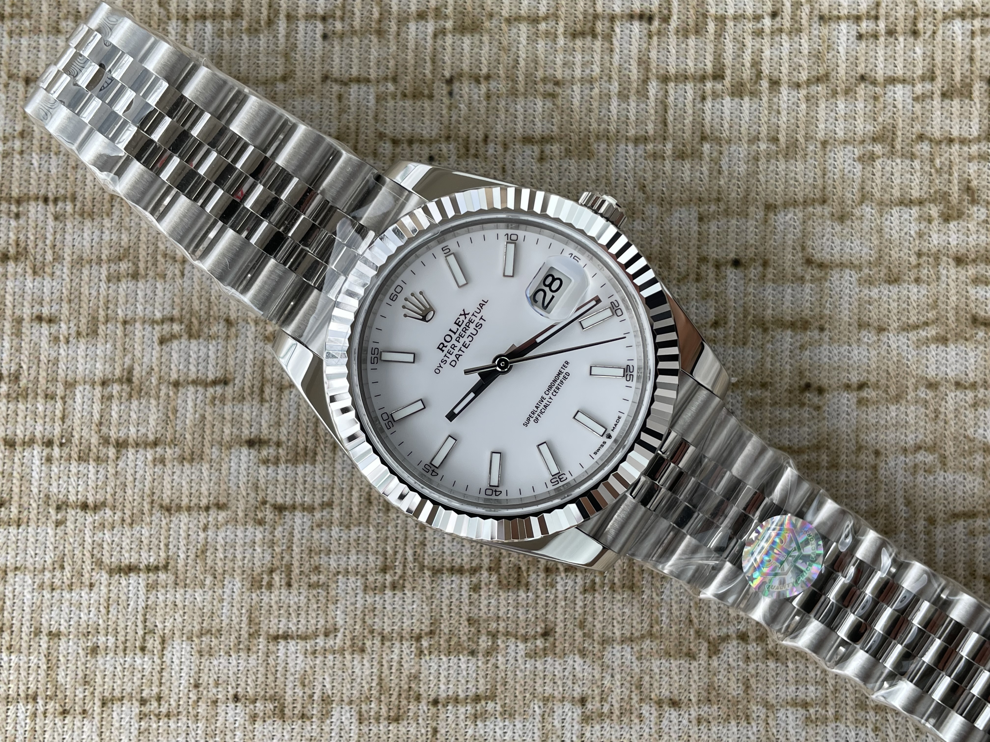 QP공장 롤렉스 데이저스트 41 화이트 바인덱스 126334