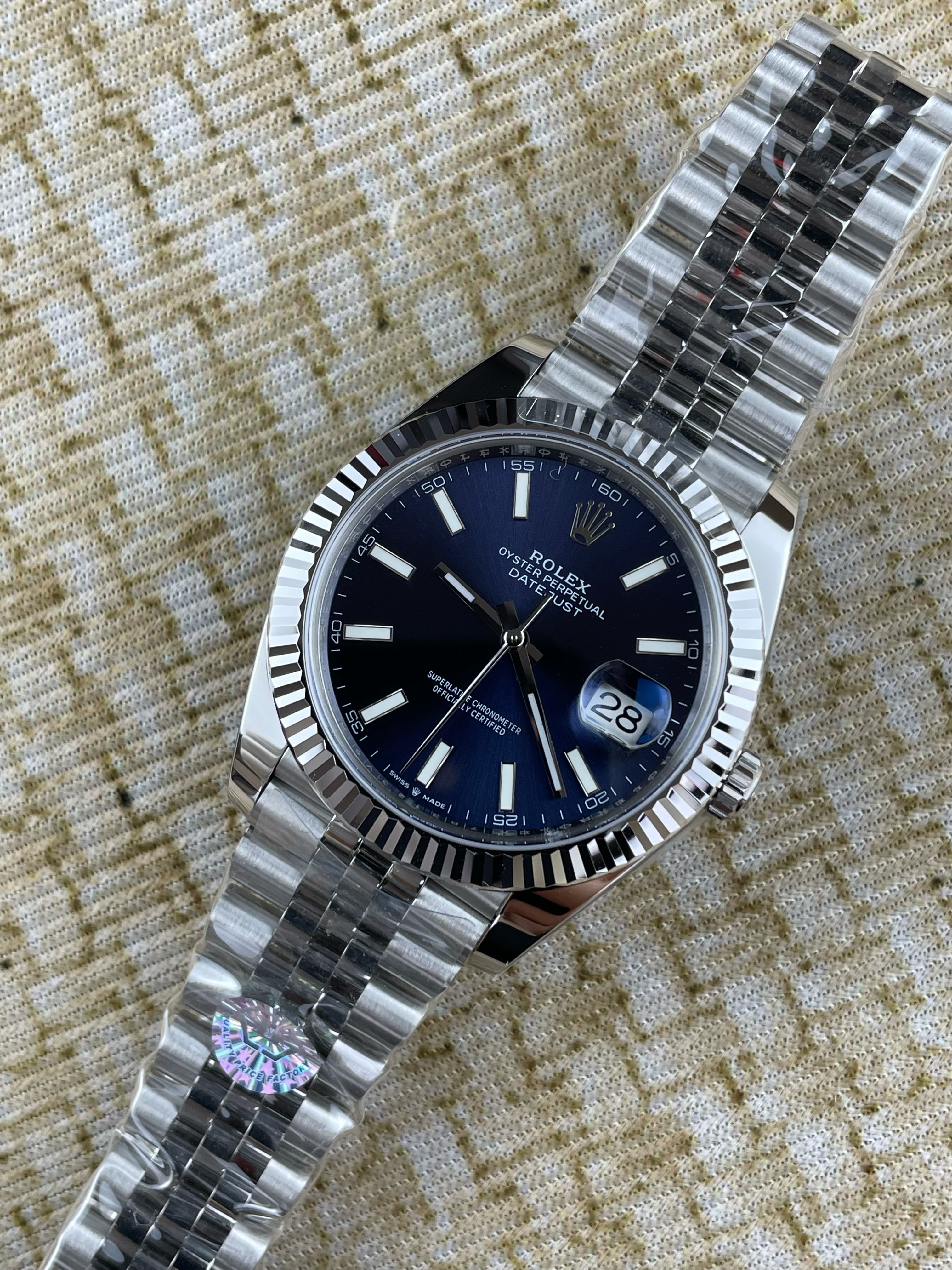 QP공장 롤렉스 데이저스트 41 블루 바 인덱스 126334
