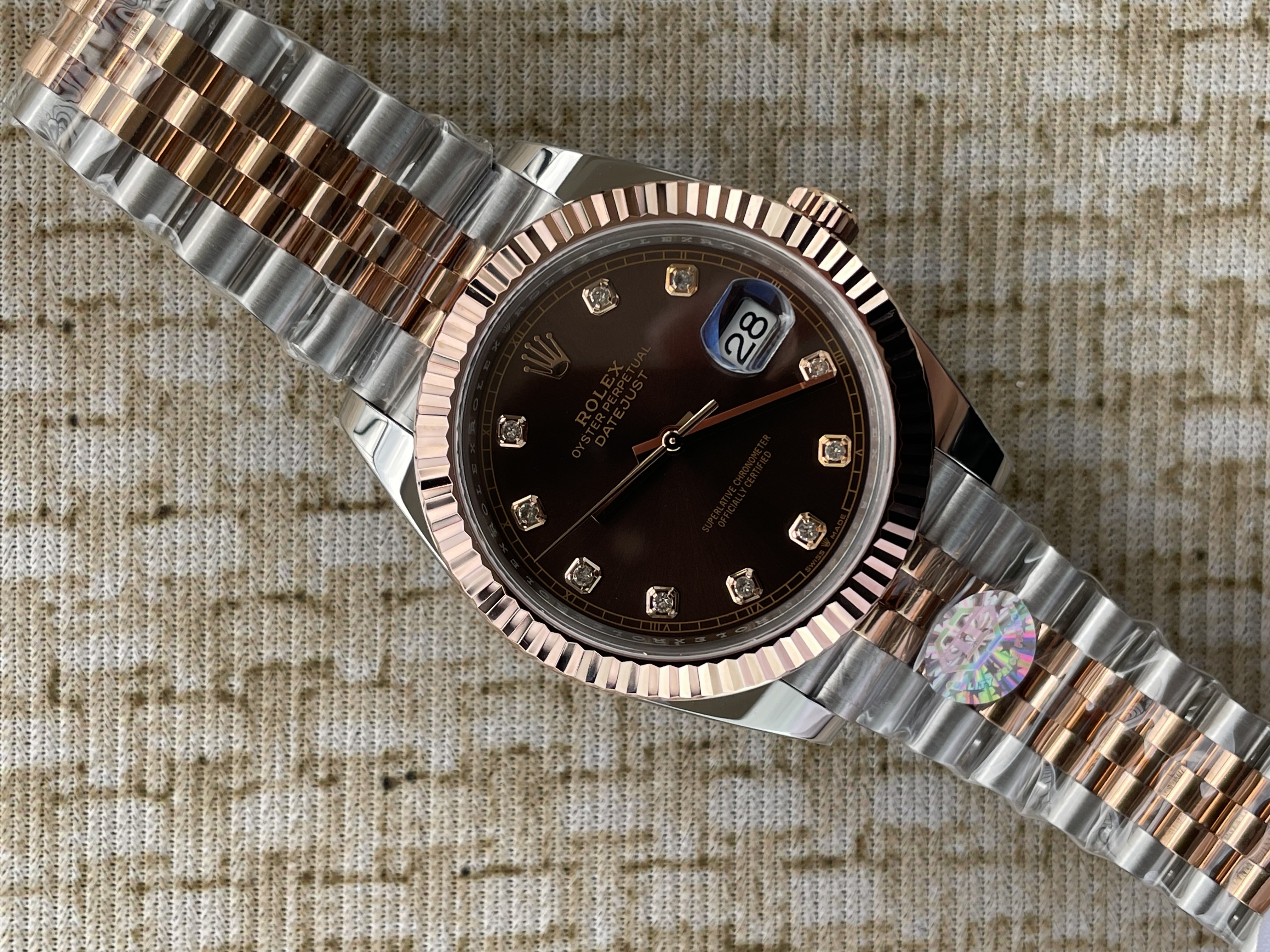 QP공장 롤렉스 데이저스트 126331 41미리 로즈골드 콤비 초코다이얼 다이아몬드 인덱스