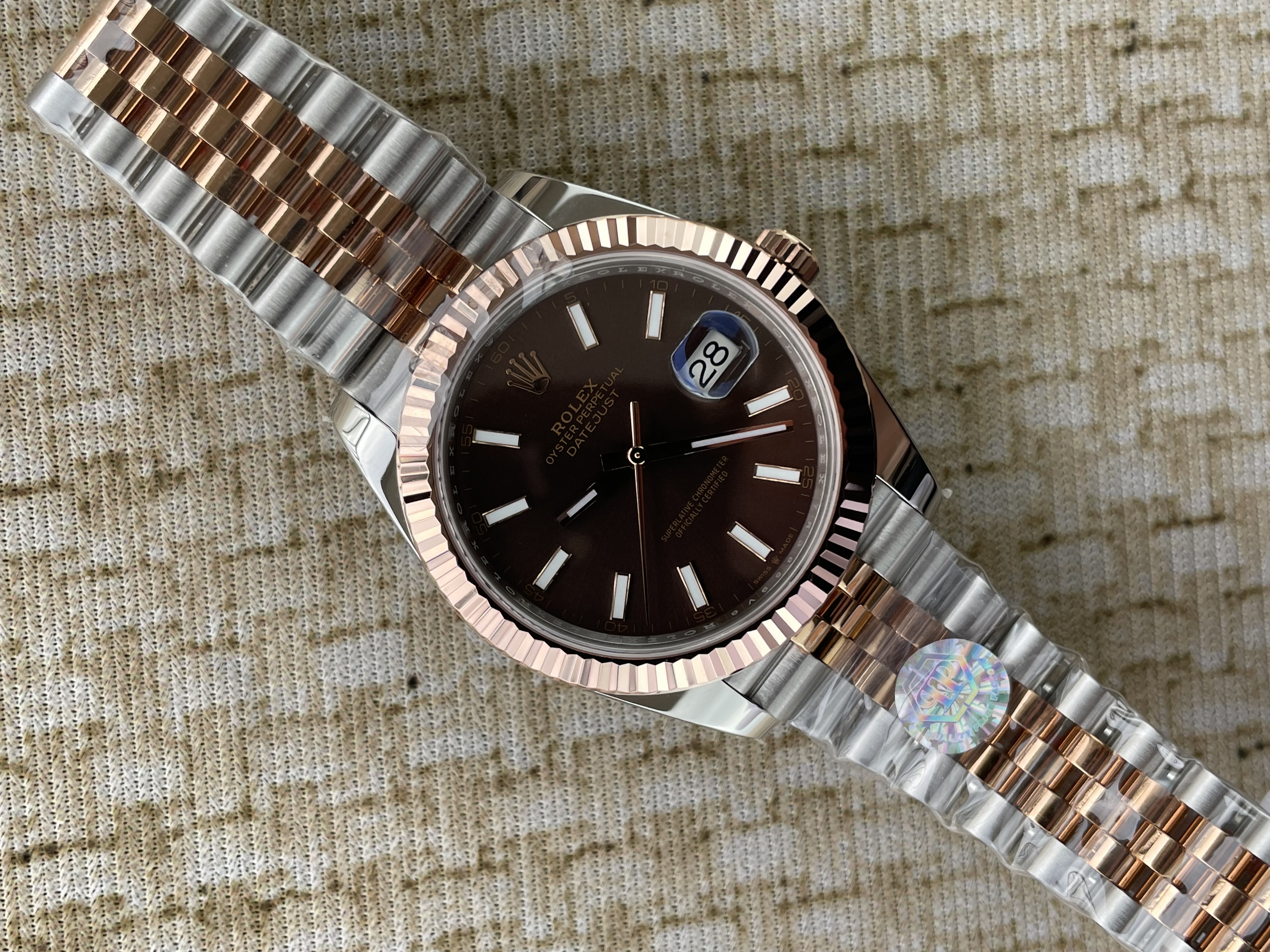 QP공장 롤렉스 데이저스트 126331 41미리 로즈골드 콤비 초코다이얼 바인덱스