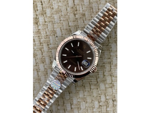QP공장 롤렉스 데이저스트 126331 41미리 로즈골드 콤비 초코다이얼 바인덱스