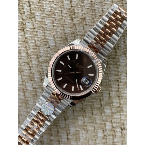QP공장 롤렉스 데이저스트 126331 41미리 로즈골드 콤비 초코다이얼 바인덱스