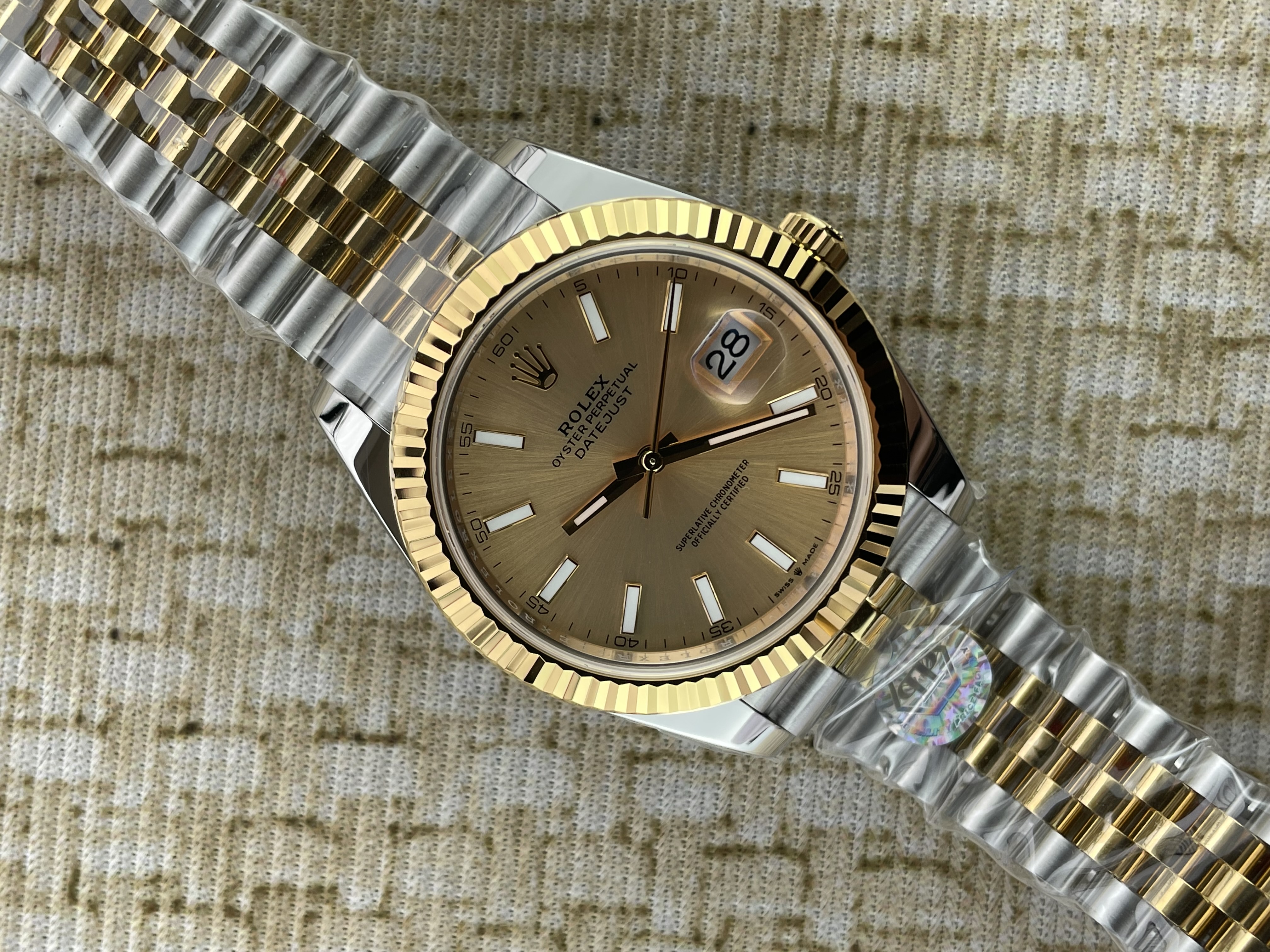 QP공장 롤렉스 데이저스트 41 126334 콤비 옐로우골드 샴페인골드 바인덱스