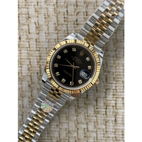 QP공장 롤렉스 데이저스트 126333 41미리 옐로우 골드 콤비 블랙 다이아