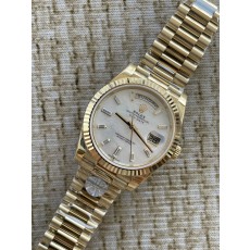 QP공장 롤렉스 데이데이트40 옐로우골드 텅스텐 자개바게트다이얼 스틸브레이슬릿 208~211g로