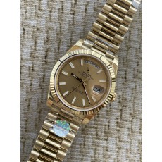 QP공장 롤렉스 데이데이트40 옐로우골드 텅스텐 골드다이얼 스틸브레이슬릿 208~211g로