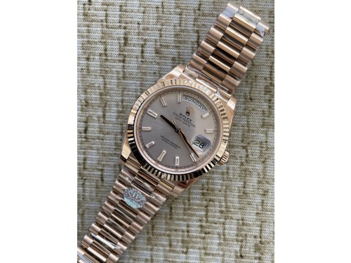 QP공장 롤렉스 데이데이트40 로즈골드 텅스텐 로골바게트다이얼 스틸브레이슬릿 208~211g로
