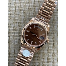 QP공장 롤렉스 데이데이트40 로즈골드 텅스텐 브라운바게트다이얼 