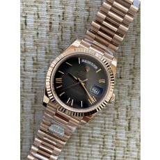 QP공장 롤렉스 데이데이트40 로즈골드 텅스텐 그레이옴브레로만다이얼 