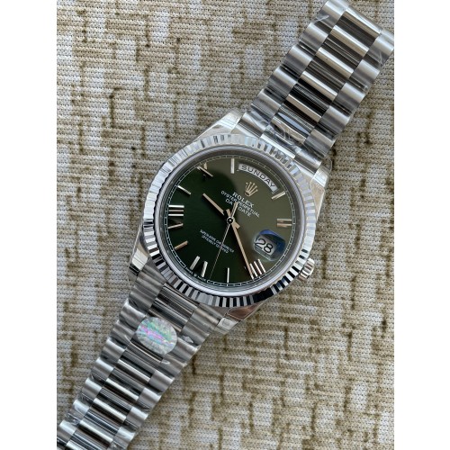 QP공장 롤렉스 데이데이트40 텅스텐 그린로만다이얼