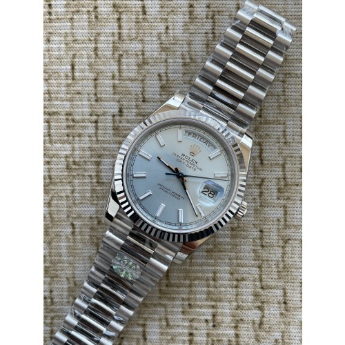 QP공장 롤렉스 데이데이트40 텅스텐 아이스블루다이얼