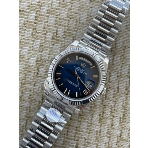 QP공장 롤렉스 데이데이트40 텅스텐 블루옴브레로만다이얼 