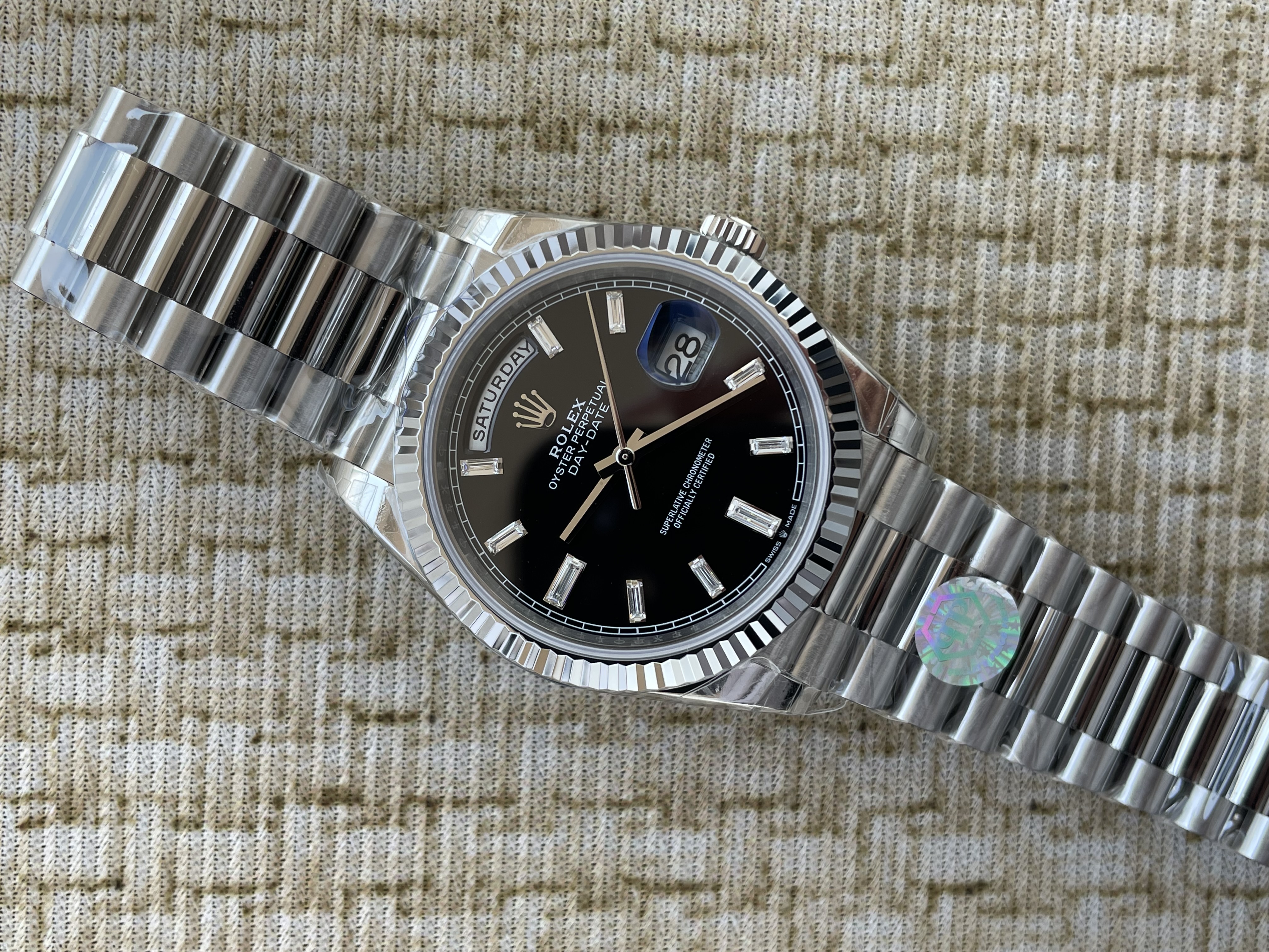 QP공장 롤렉스 데이데이트40 텅스텐 블랙바게트다이얼 