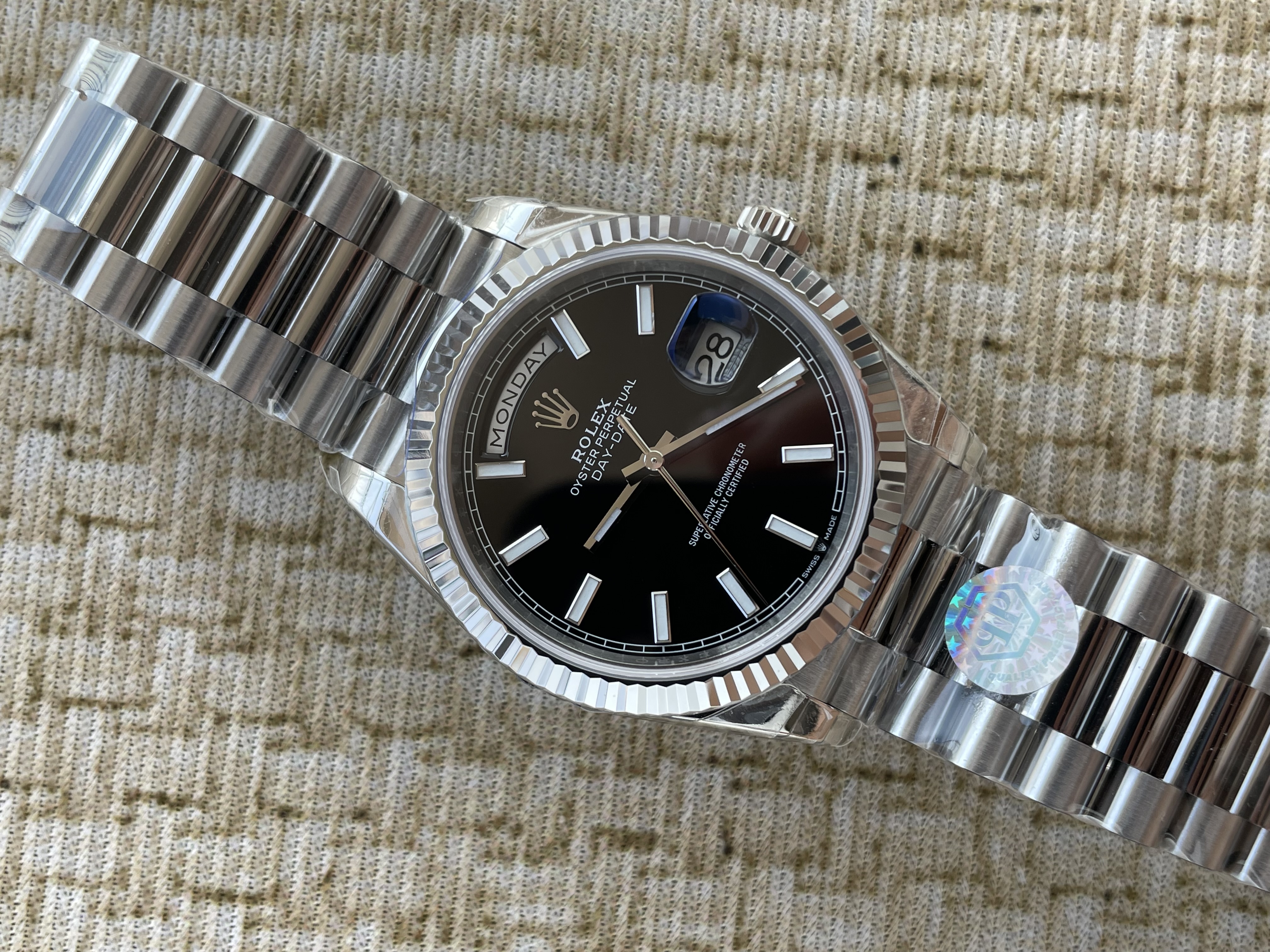 QP공장 롤렉스 데이데이트40 텅스텐 블랙다이얼 