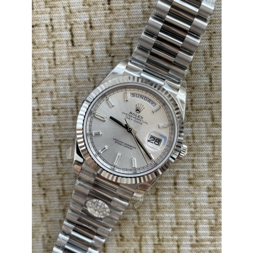 QP공장 롤렉스 데이데이트40 텅스텐 실버바게트다이얼