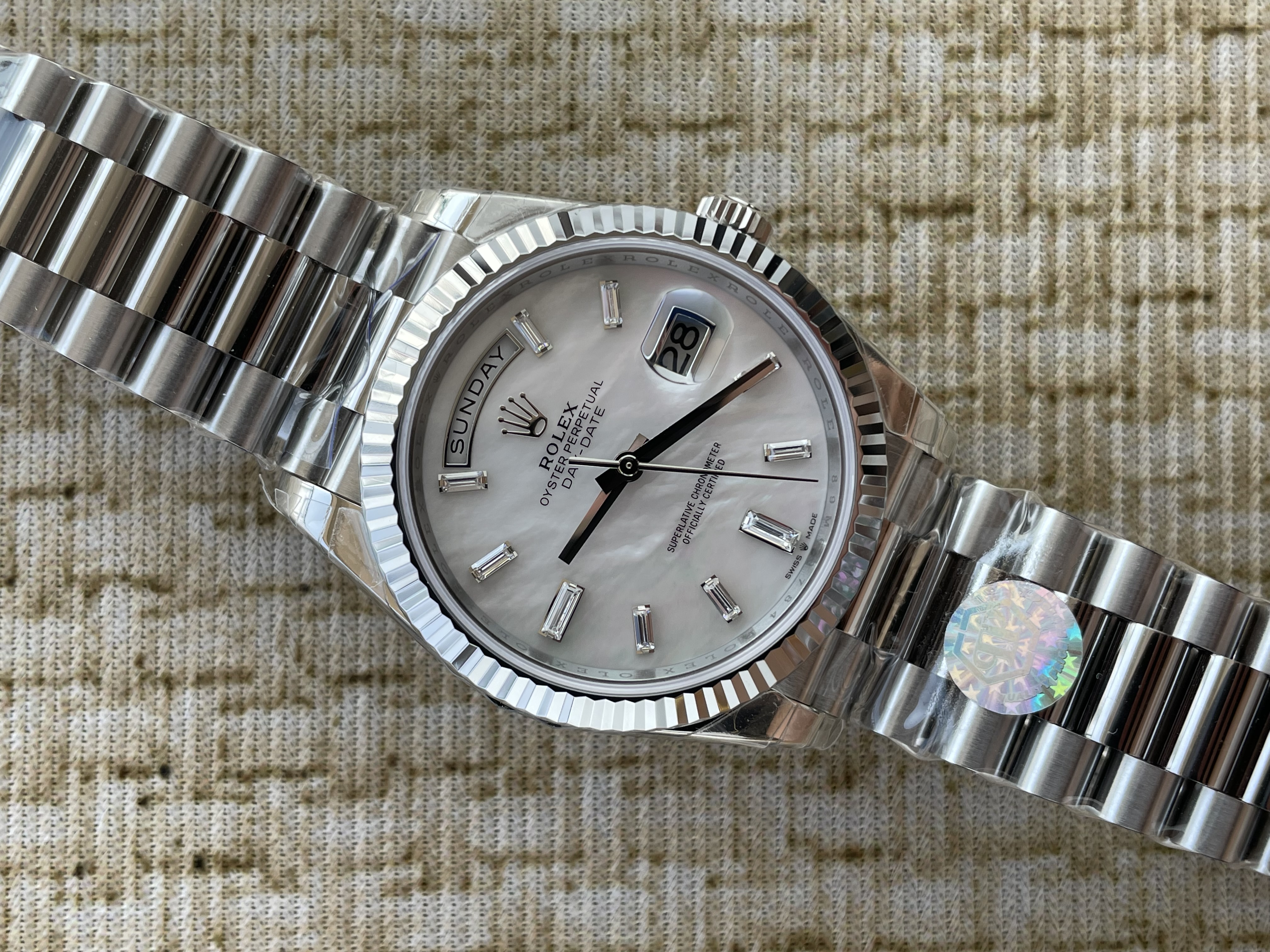 QP공장 롤렉스 데이데이트40 텅스텐 자개바게트다이얼 